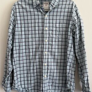 Fossil Men's Casual Gray Checkered Shirt